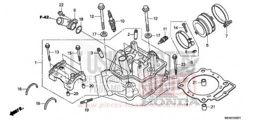 ZYLINDERKOPF (F/G) CRF450RG de 2016